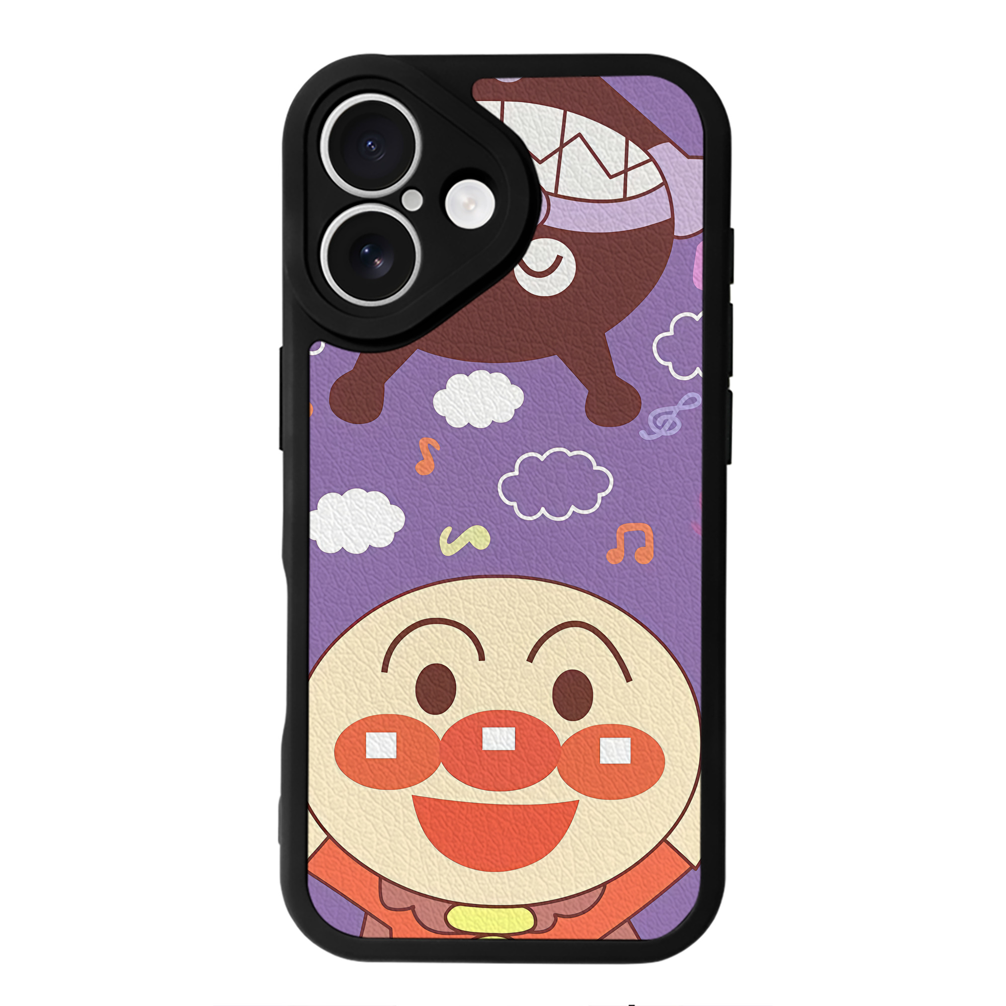 （画像用） アンパンマン Anpanman 【iPhone 16シリーズ対応】シリコンスマホケース（レザー調） 材質：シリコン